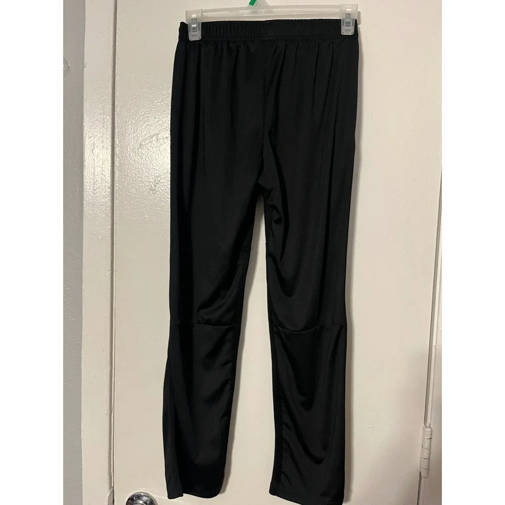 Nike Kids Dri-FIT Black Athletic Track Pants Elastic Waist Swoosh Logo Large L